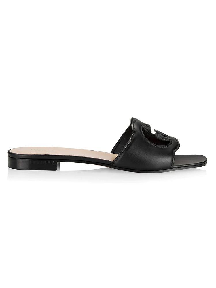 Gucci Women's GG Cut-Out Leather Slides - Sandals | The Summit