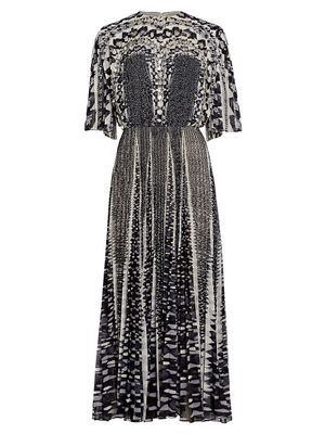 Women's Kliulo Printed Midi-Dress - Ivory Geo Lace