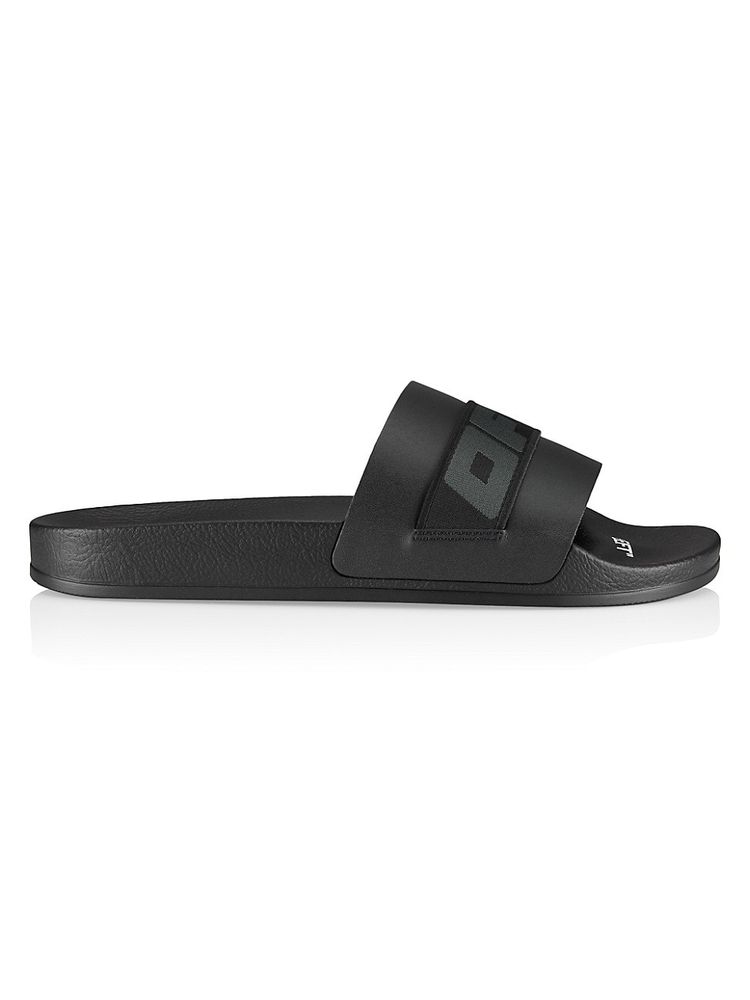 Off-White Men's Industrial Belt Slides - Dark Grey Sandals | Summit