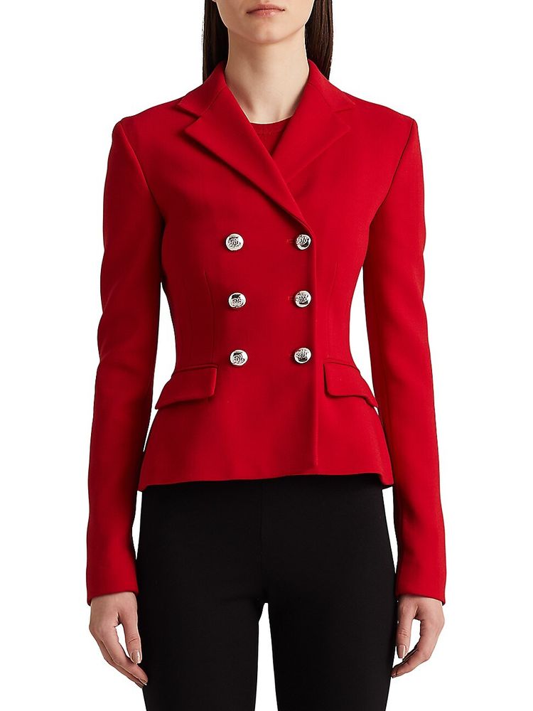 Ralph Lauren Collection Women's Madelena Wool Crepe Jacket - Bright Red |  The Summit