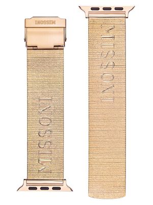 Men's Apple Watch IP Rose Gold Stainless Steel Bracelet Watch/24MM - Rose Gold