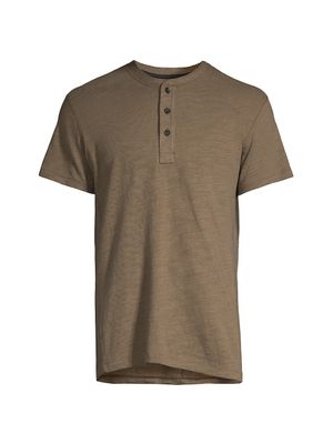 Men's Classic Henley T-Shirt - Olive