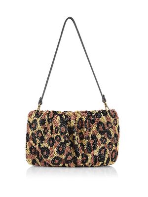 Women's Beaded Leopard Bean Bag - Leopard