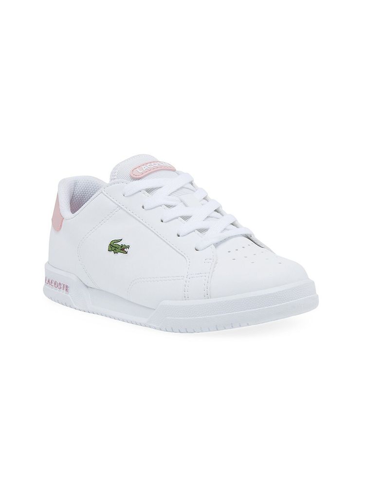 Lacoste Twin Serve Low-Top Sneakers - White Light Pink | The Summit