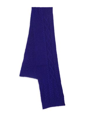 Men's Cable Knit Wool-Blend Scarf - Sodalite