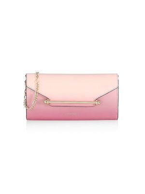 Women's Multrees Gradient Leather Wallet-On-Chain - Soft Pink