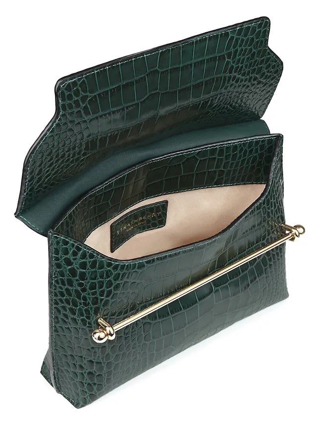 Strathberry Leather Stylist Clutch Bag - Green - One Size