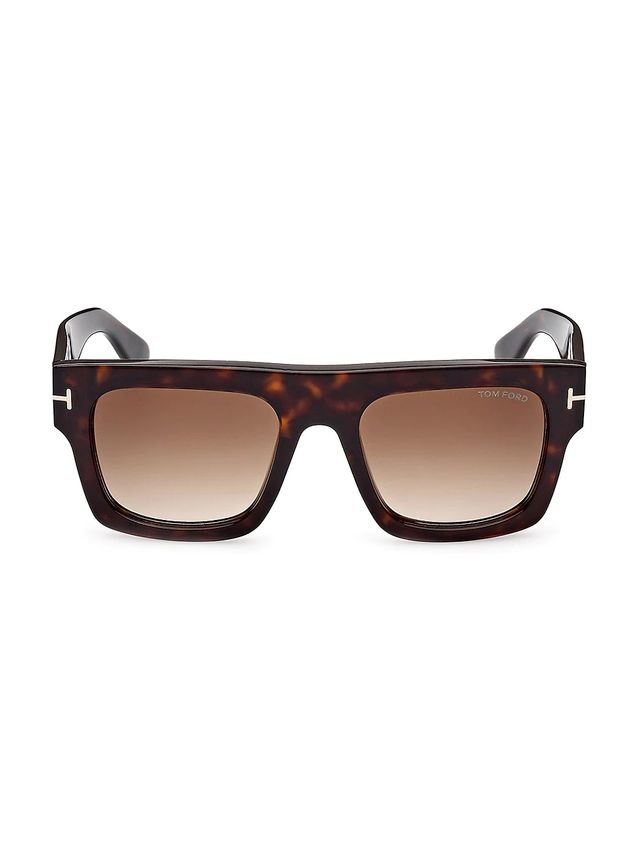 Tom Ford Women's Renee 52M MM Flat-Top Square Sunglasses - Havana | The  Summit