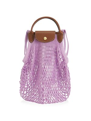 Women's Le Pliage Filet Knit Bag - Lilac