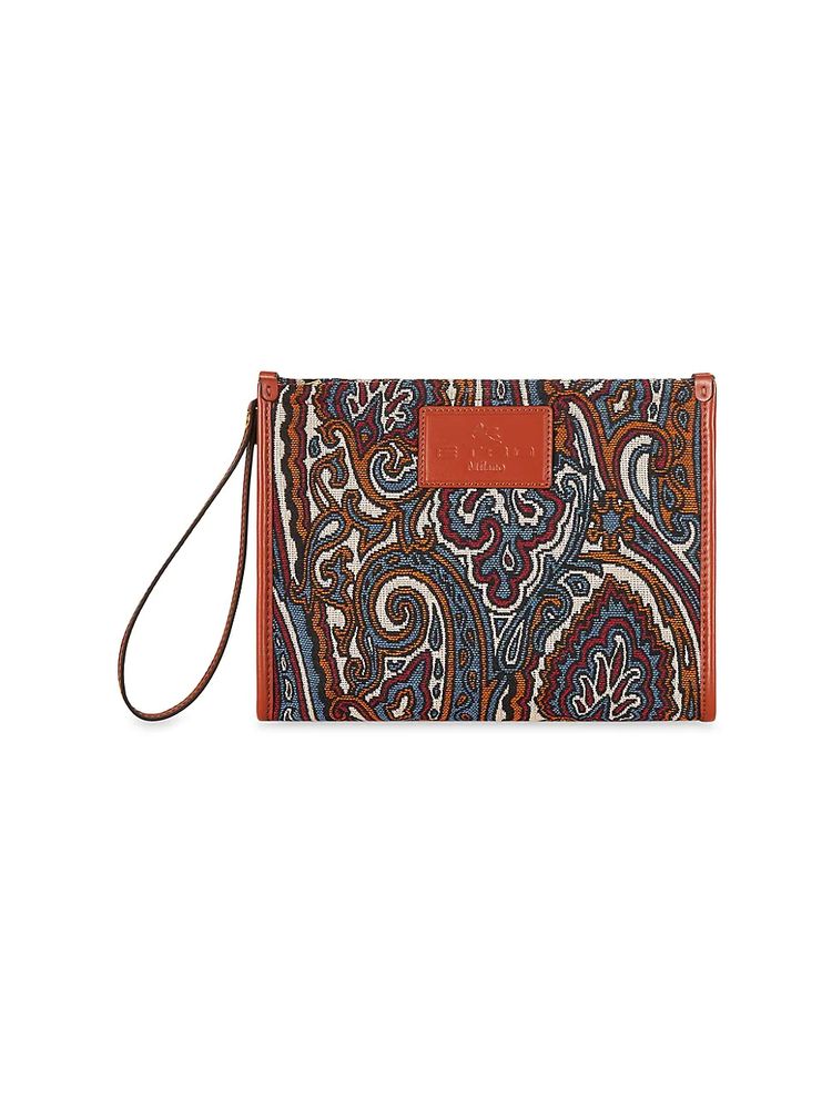 Etro Women's Needlepoint Paisley Canvas Pouch | The Summit