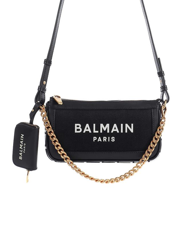 Balmain B Croc-embossed Leather Was Belt in Natural