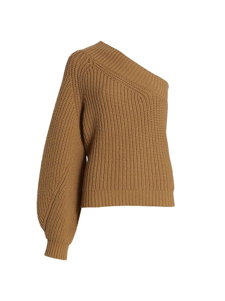 Michael Kors Collection Women's Shaker One-Shoulder Sweater - Camel | The  Summit