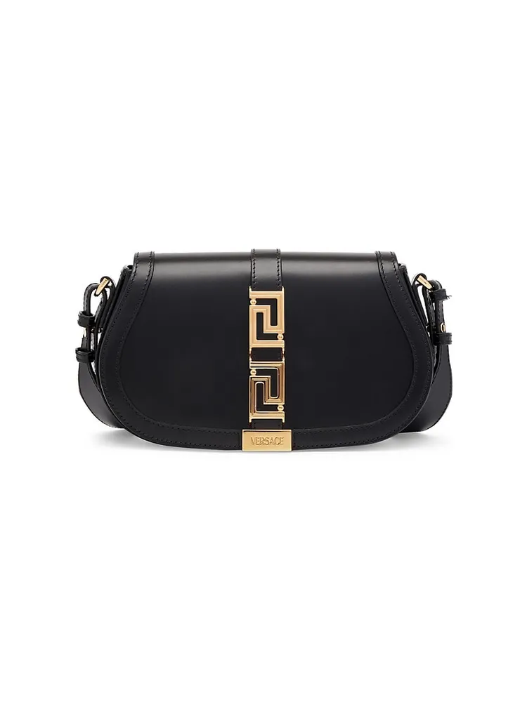 Versace Black Greca Goddess Shoulder Bag