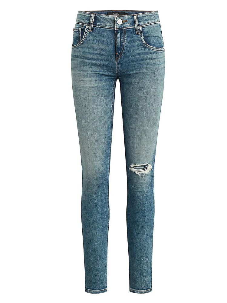 Hudson Jeans Women's Collin High-Rise Distressed Skinny Jeans - Your Song | Summit