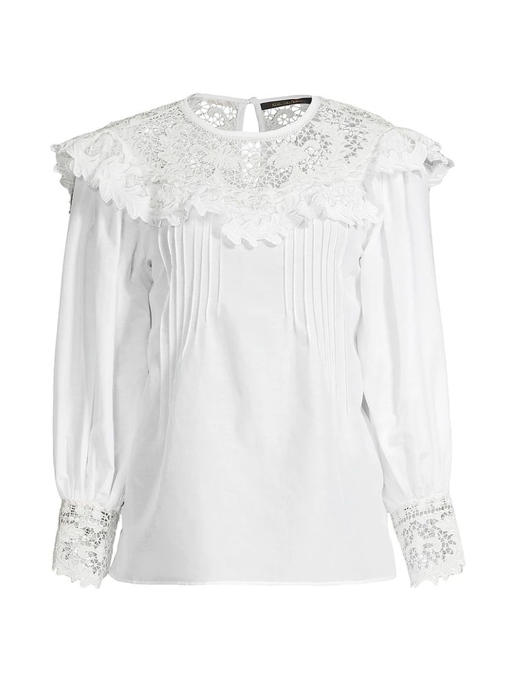lace bib blouse