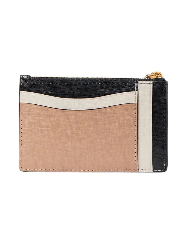 Kate Spade New York Morgan Color-Blocked Saffiano Leather Zip Card : One Size