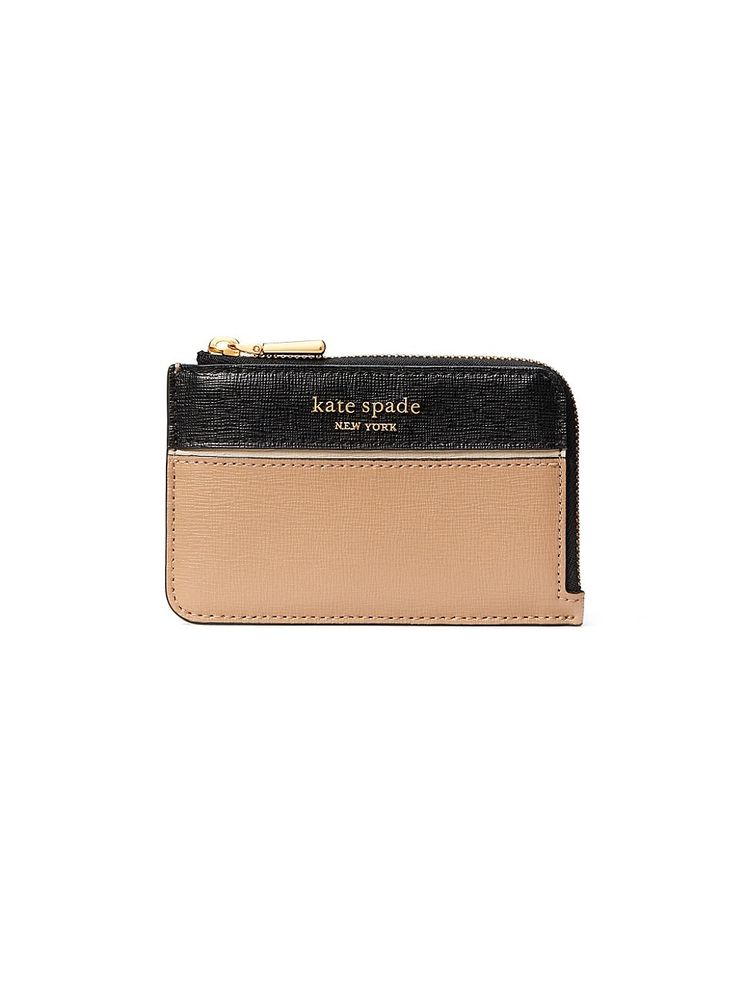 Kate spade new york Women's Morgan Colorblocked Saffiano Leather Zip Card  Holder - Cafe Mocha | The Summit