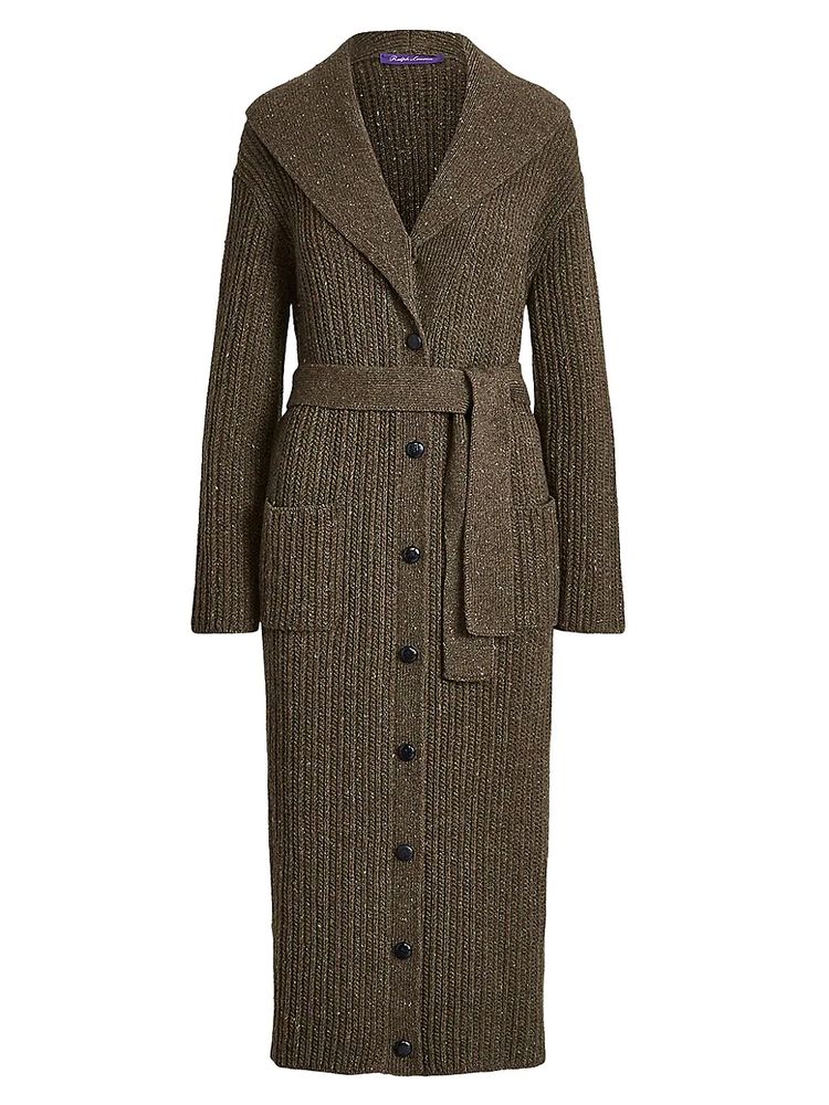 Ralph Lauren Collection Women's Shawl-Collar Cashmere Sweatercoat - Thicket  Tweed - Size Large | The Summit