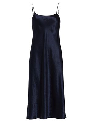 Women's Satin Slip Dress - Coastal Blue