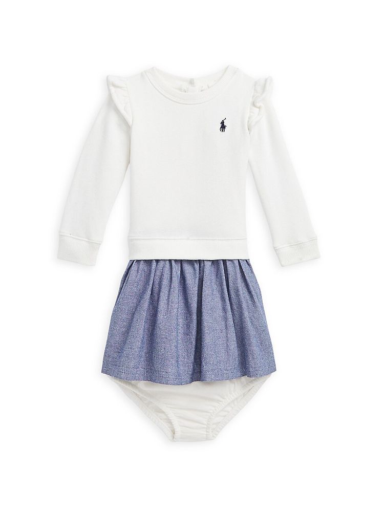 Polo Ralph Lauren Baby Girl's Magic Fleece Knit Dress - Deckwash White  Months | The Summit