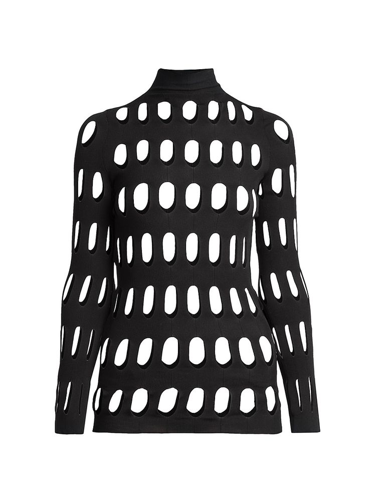 Off-White Women's Net Cut Out Turtleneck Top - Black | The Summit