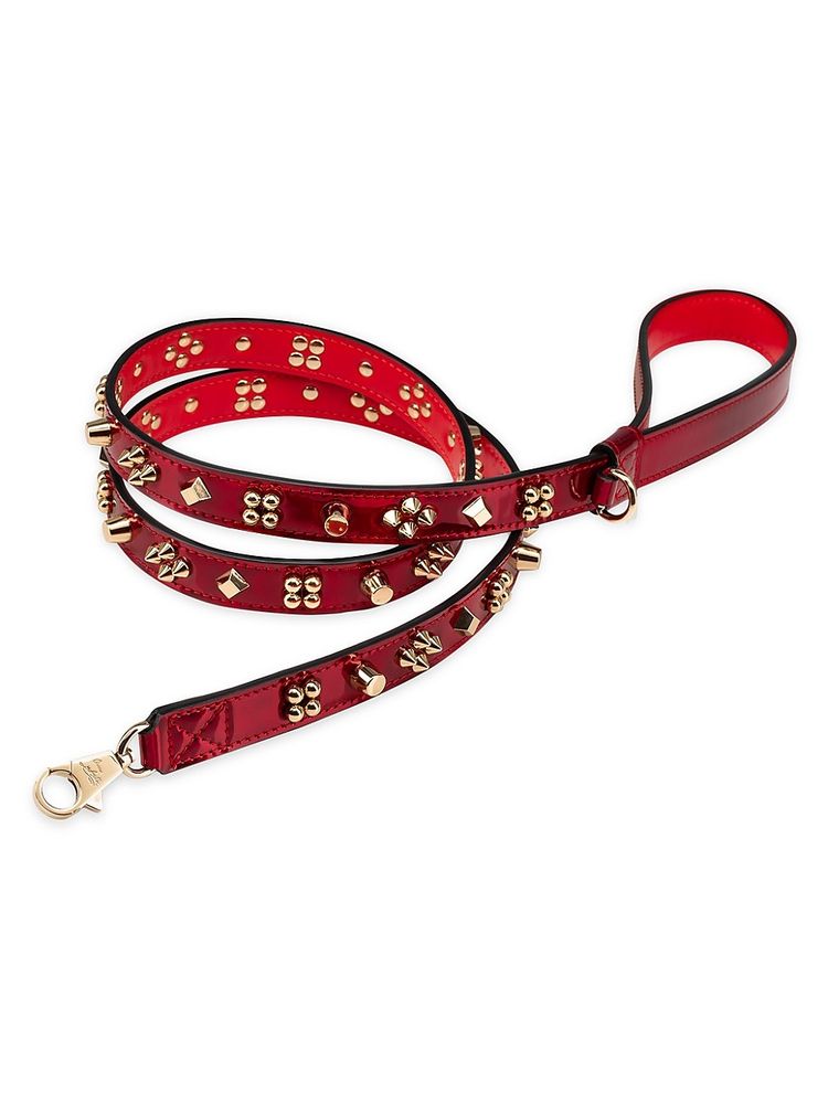 Christian Louboutin Loubileash Embellished Leather Dog Leash - Red | The  Summit