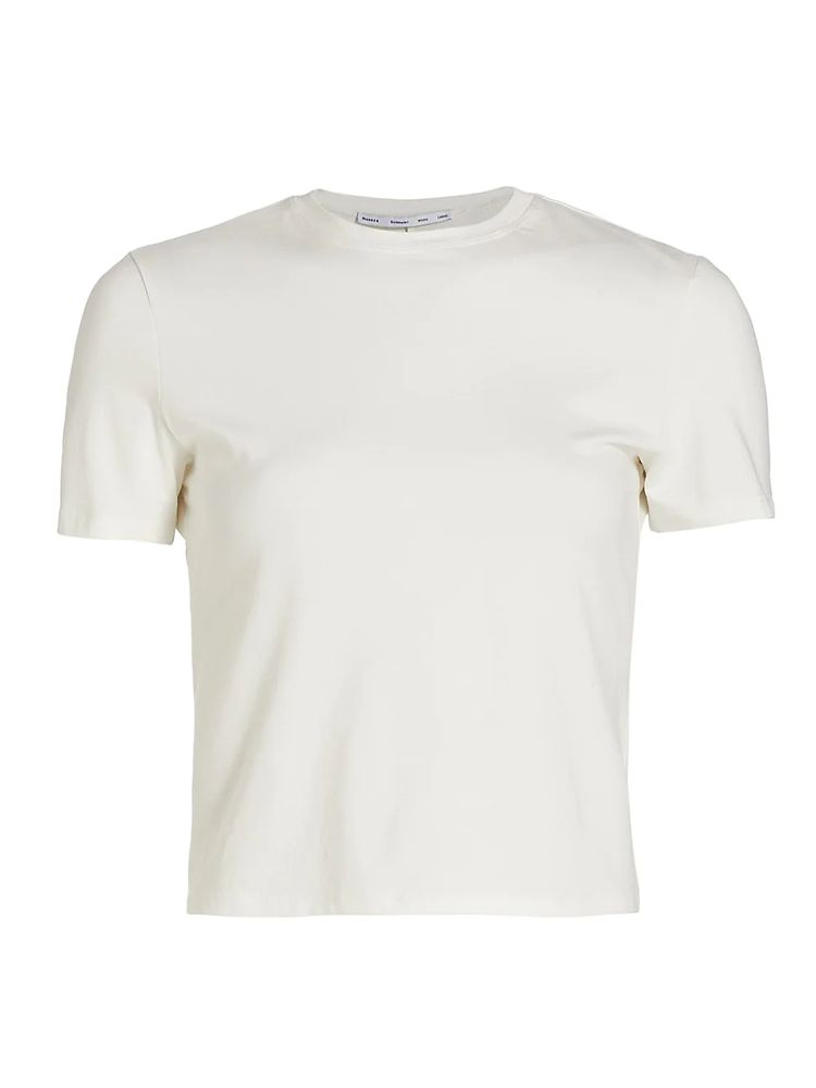 lucht Mineraalwater Minimaal Proenza Schouler White Label Women's Cropped Jersey T-Shirt - Off White |  The Summit