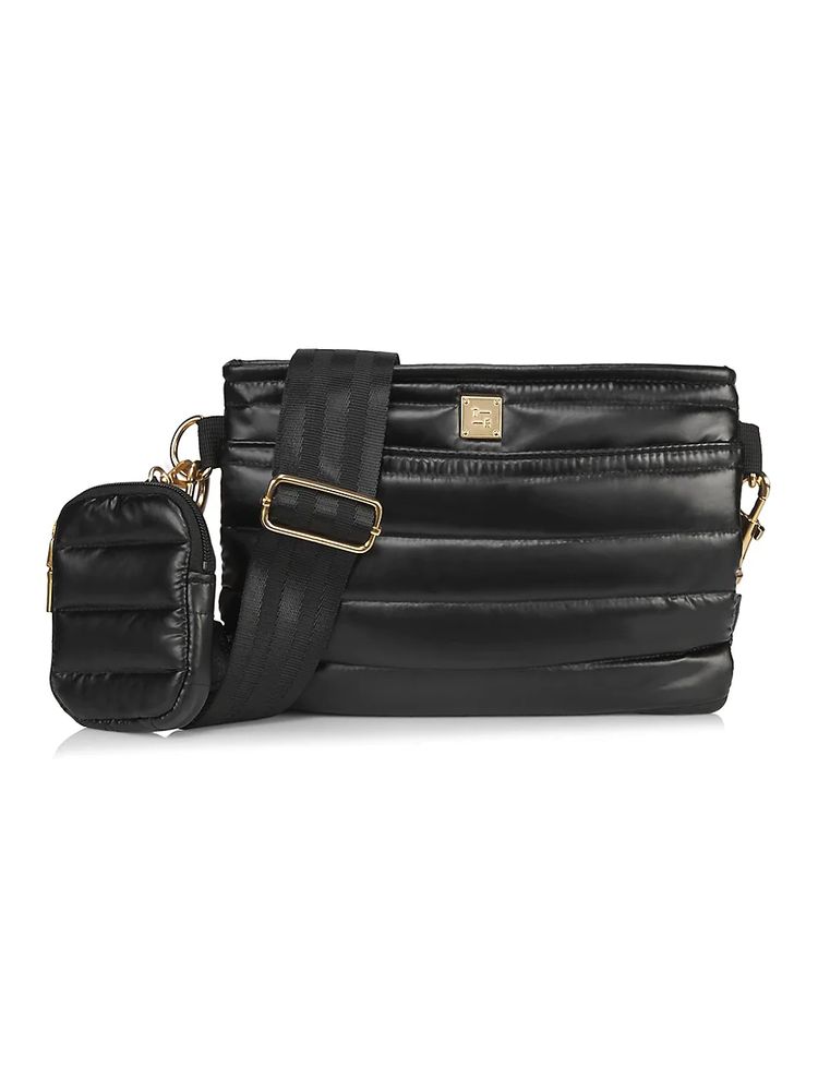 Think Royln Women's Downtown Quilted Crossbody Bag - Pearl Black | The  Summit