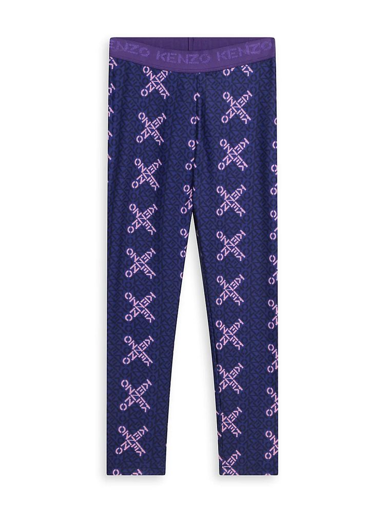 KENZO Little Girl's u0026 Technical Logo Leggings - Plum | The Summit