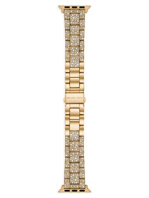 Women's Apple Watch Goldtone Stainless Steel & Crystal Bracelet - Yellow Gold