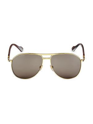 Men's Gucci 125th Street 59MM Pilot Sunglasses