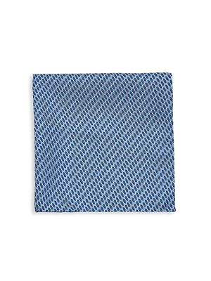 Men's COLLECTION Geo Rope Silk Pocket Square 