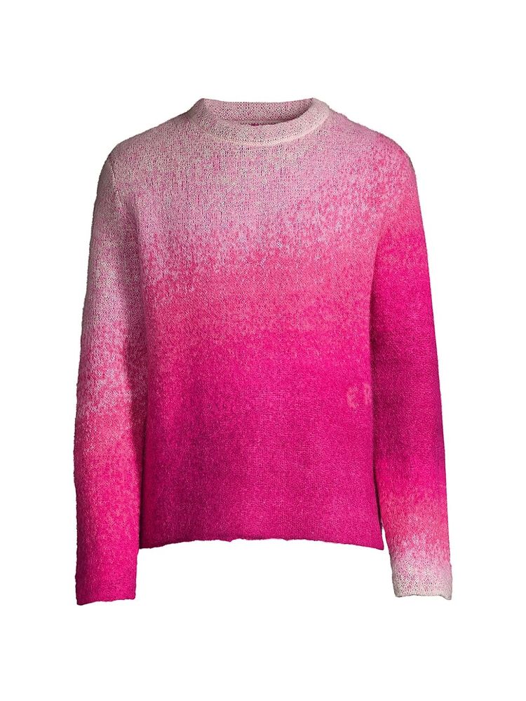 ERL Men's Gradient Knit Crewneck Sweater - Pink | The Summit