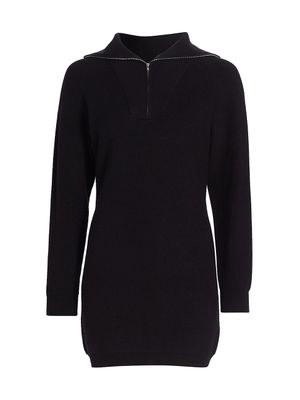 Women's Diana Quarter-Zip Sweater Dress - Black