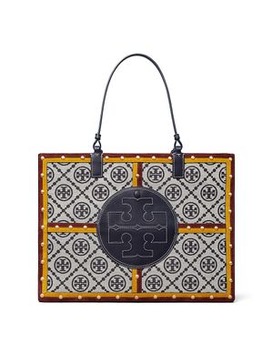 Women's Ella Monogram Quadrant Tote - Tory Navy Multi