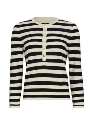 Women's Lou Stripe Wool Pullover Sweater - And