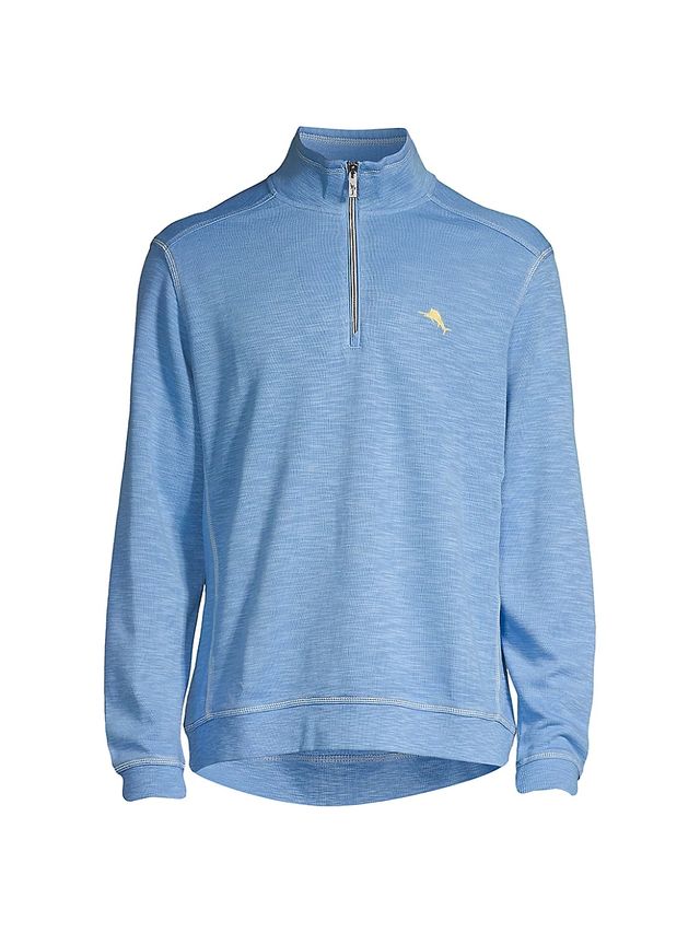 Tommy Bahama Tobago Bay Half Zip - Ocean Deep