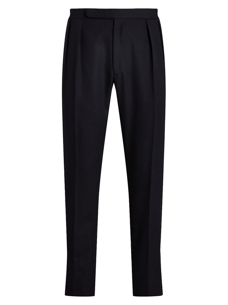 Ralph Lauren Purple Label Men's Gregory Tuxedo Wool Pants - Black | The  Summit