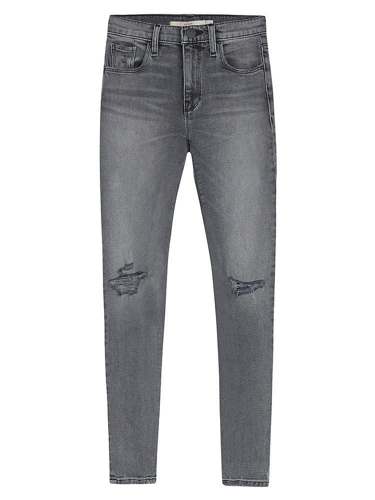 Hudson Jeans Women's Nico Mid-Rise Super Skinny Jeans - Stone Grey  Destructed | The Summit