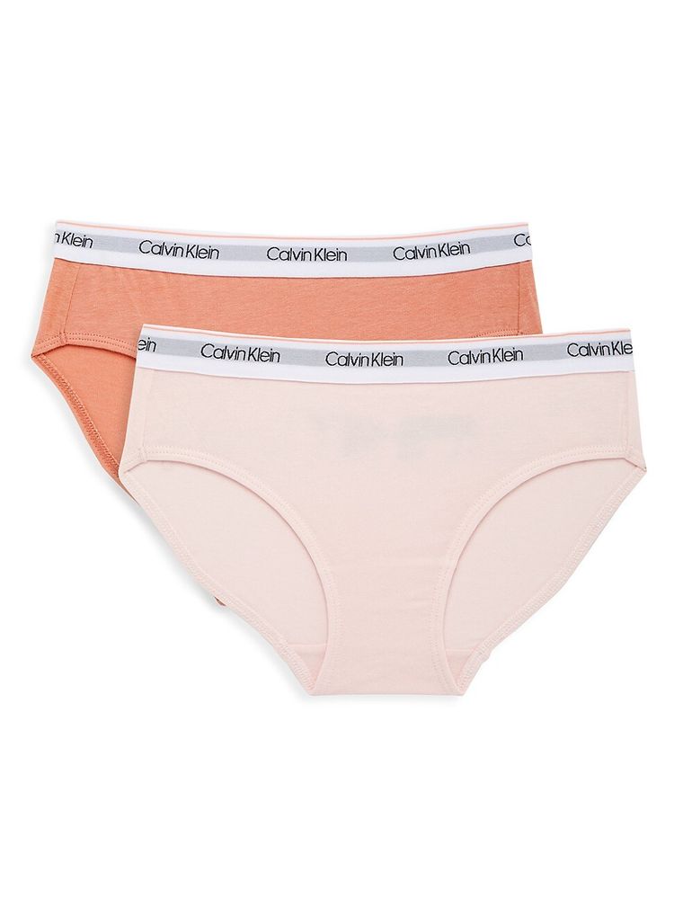 Accor Pijnboom Onderzoek het Calvin Klein Girl's 2-Pack Bikini Underwear Set - Pink Multi | The Summit