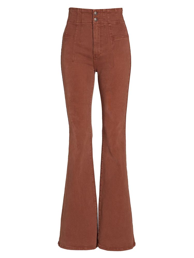 Free People Women's Jayde High-Rise Stretch Flare Jeans - Mesa | The Summit