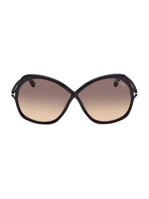 Women's Rosemin 64MM Butterfly Sunglasses - Black Smoke