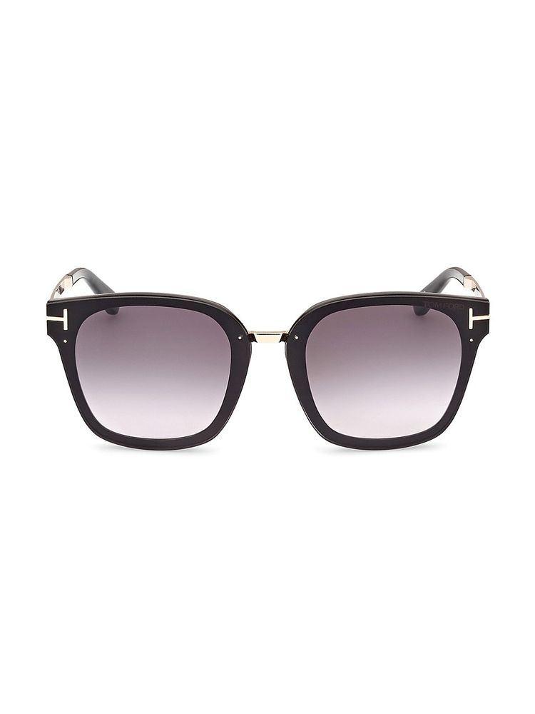 Tom Ford Women's Philippa 68MM Square Sunglasses - Shiny Black | The Summit