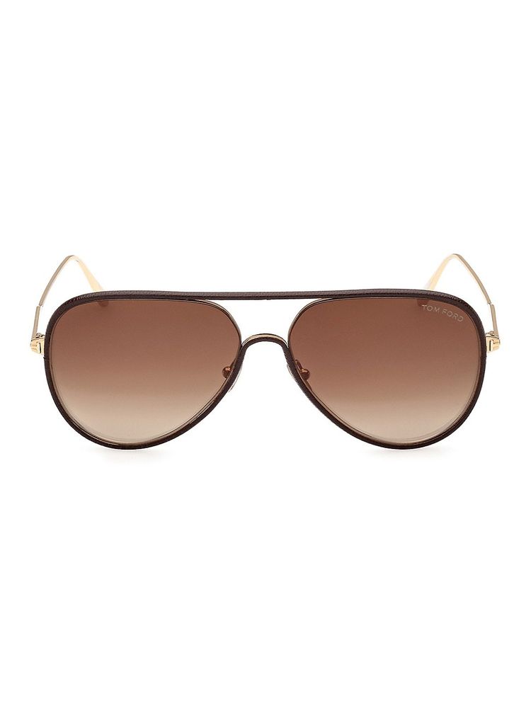 Tom Ford Jessie 60MM Pilot Sunglasses - Pale Gold | The Summit