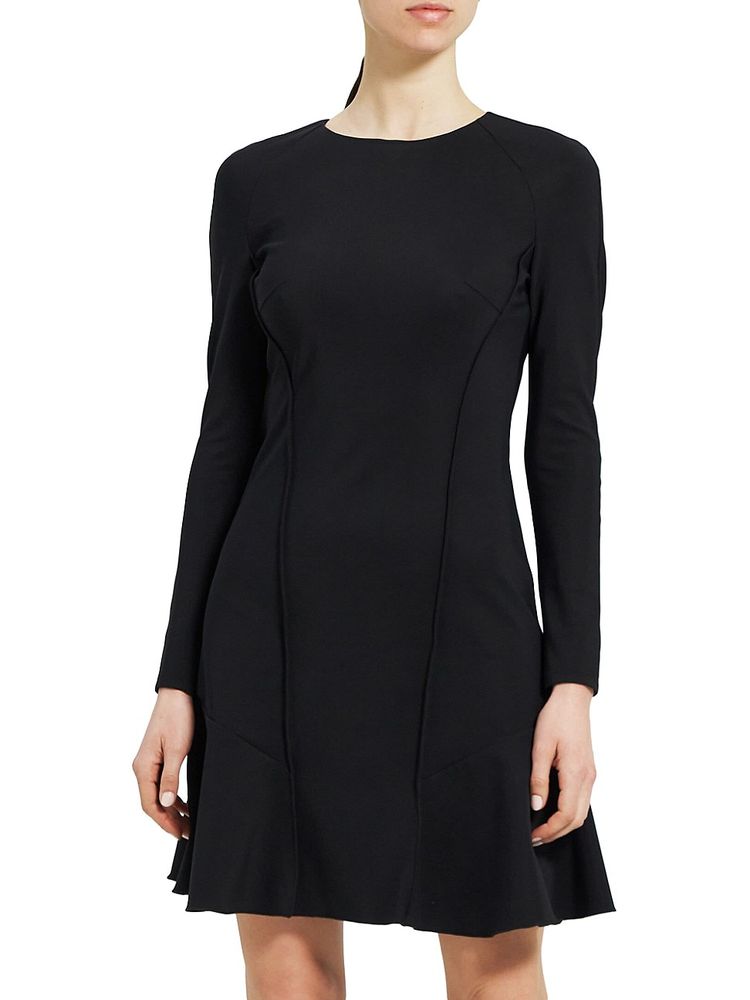 Theory Women's Seam Sculpted Ponte Dress - Black | The Summit