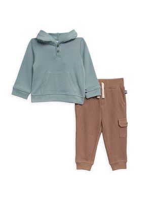 2-Piece Infant and Toddler Boys Olive Green Sweater Knit Set