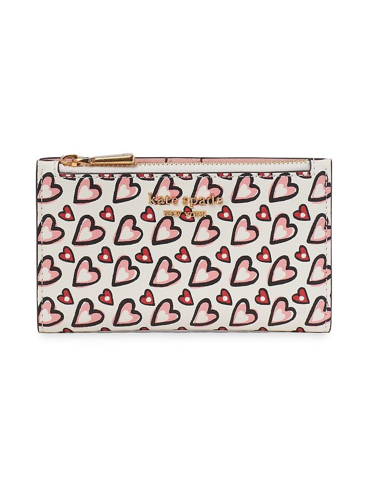 Kate spade new york Women's Morgan Fancy Hearts Bifold Wallet - Cream Multi  | The Summit