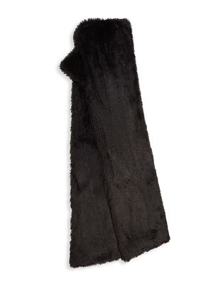 Men's Hooded Polyester Scarf - Black