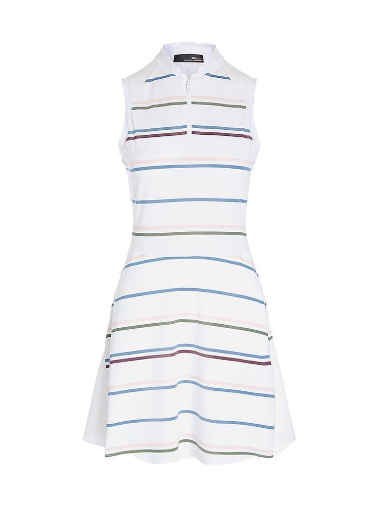 RLX Ralph Lauren Women's Pique Striped Tennis Dress - Pure White Multi |  The Summit