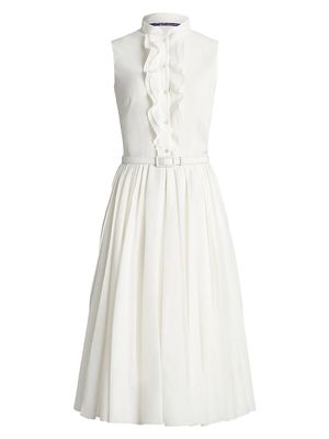 Women's Roald Fit-&-Flare Linen Dress - White
